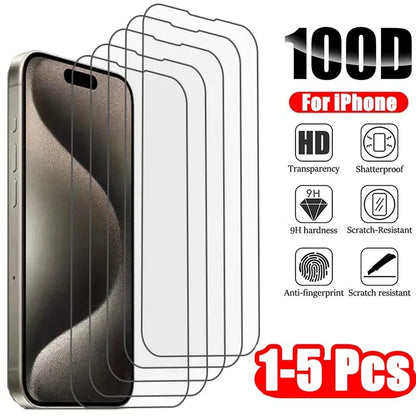 1-5 Pcs Tempered Glass for IPhone